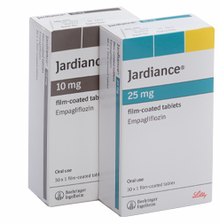 Jardiance Empagliflozine 10 mg en 25 mg.